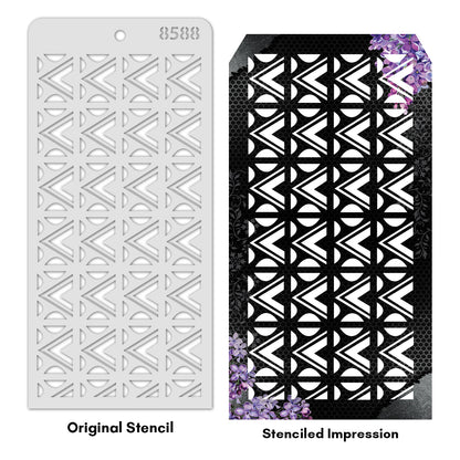 iCraft Multi-Surface Stencils - Perfect for Walls, DIY & Resin Art Projects | Reusable | Layering 4" x 8" Stencil-8588