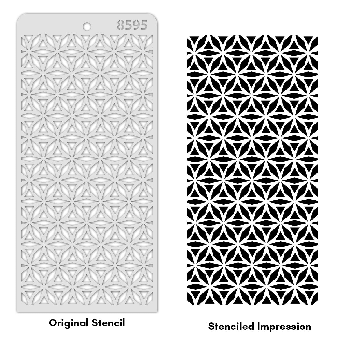 iCraft Multi-Surface Stencils - Perfect for Walls, DIY & Resin Art Projects | Reusable | Layering 4" x 8" Stencil-8595