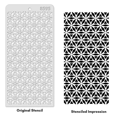 iCraft Multi-Surface Stencils - Perfect for Walls, DIY & Resin Art Projects | Reusable | Layering 4" x 8" Stencil-8595