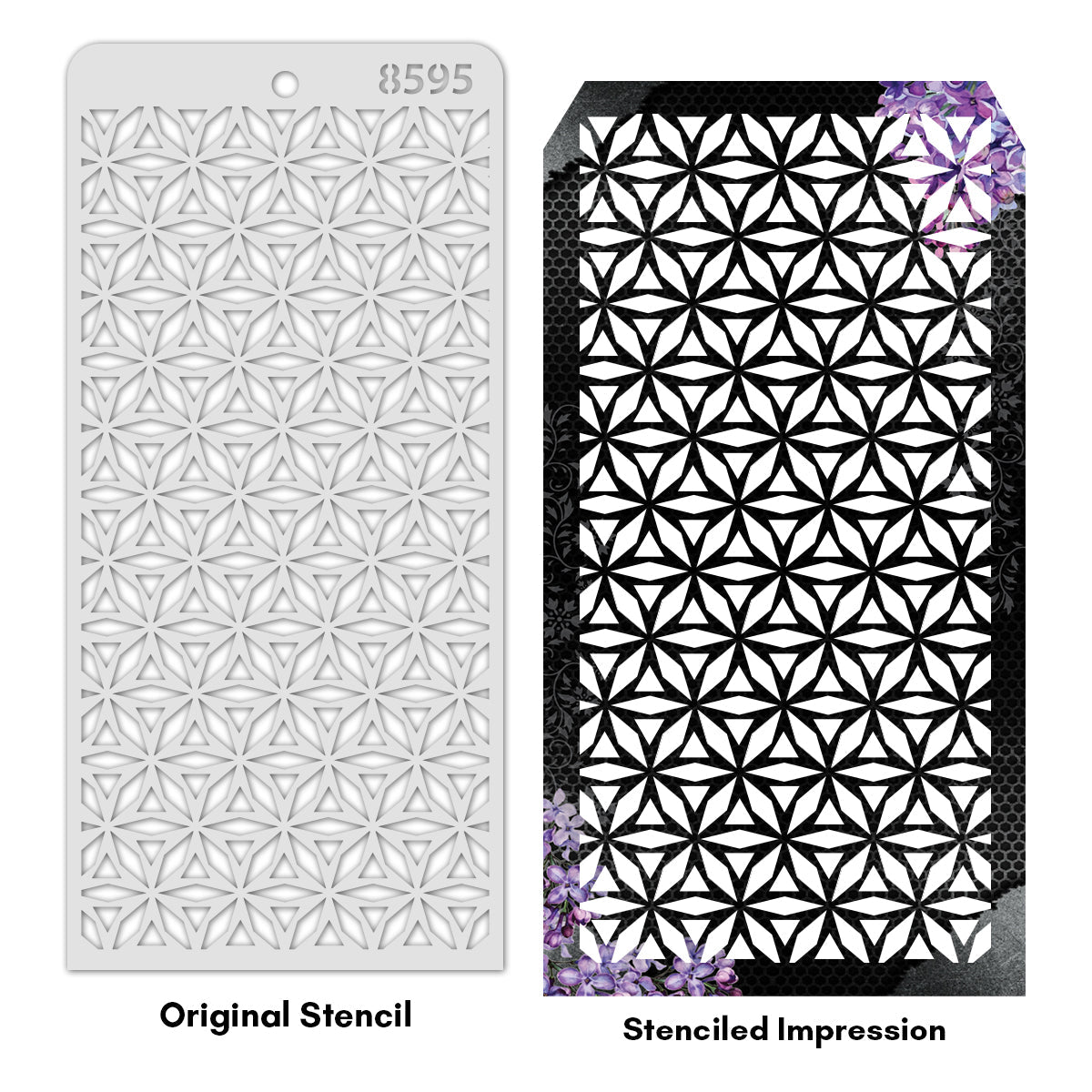 iCraft Multi-Surface Stencils - Perfect for Walls, DIY & Resin Art Projects | Reusable | Layering 4" x 8" Stencil-8595