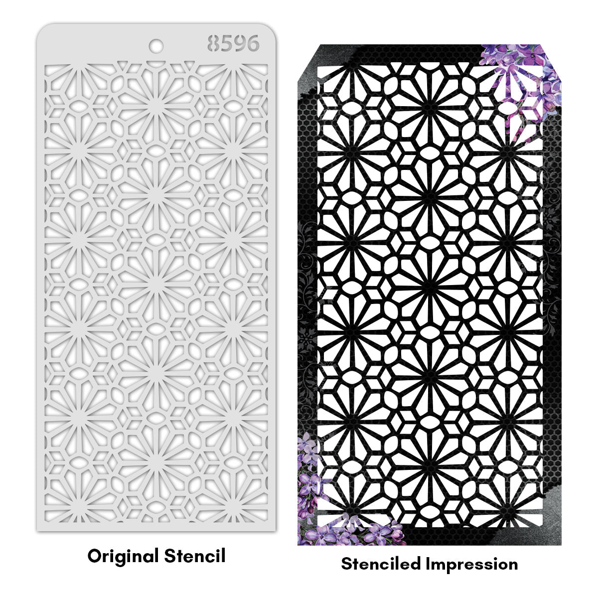 iCraft Multi-Surface Stencils - Perfect for Walls, DIY & Resin Art Projects | Reusable | Layering 4" x 8" Stencil-8596