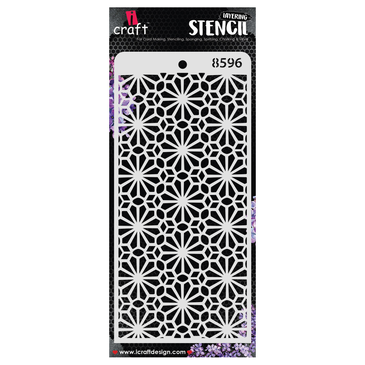 iCraft Multi-Surface Stencils - Perfect for Walls, DIY & Resin Art Projects | Reusable | Layering 4" x 8" Stencil-8596