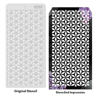 iCraft Multi-Surface Stencils - Perfect for Walls, DIY & Resin Art Projects | Reusable | Layering 4" x 8" Stencil-8598