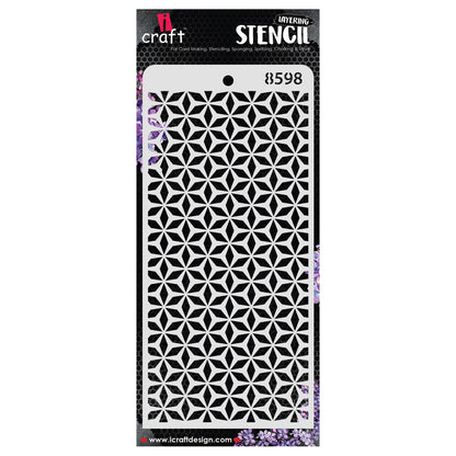 iCraft Multi-Surface Stencils - Perfect for Walls, DIY & Resin Art Projects | Reusable | Layering 4" x 8" Stencil-8598