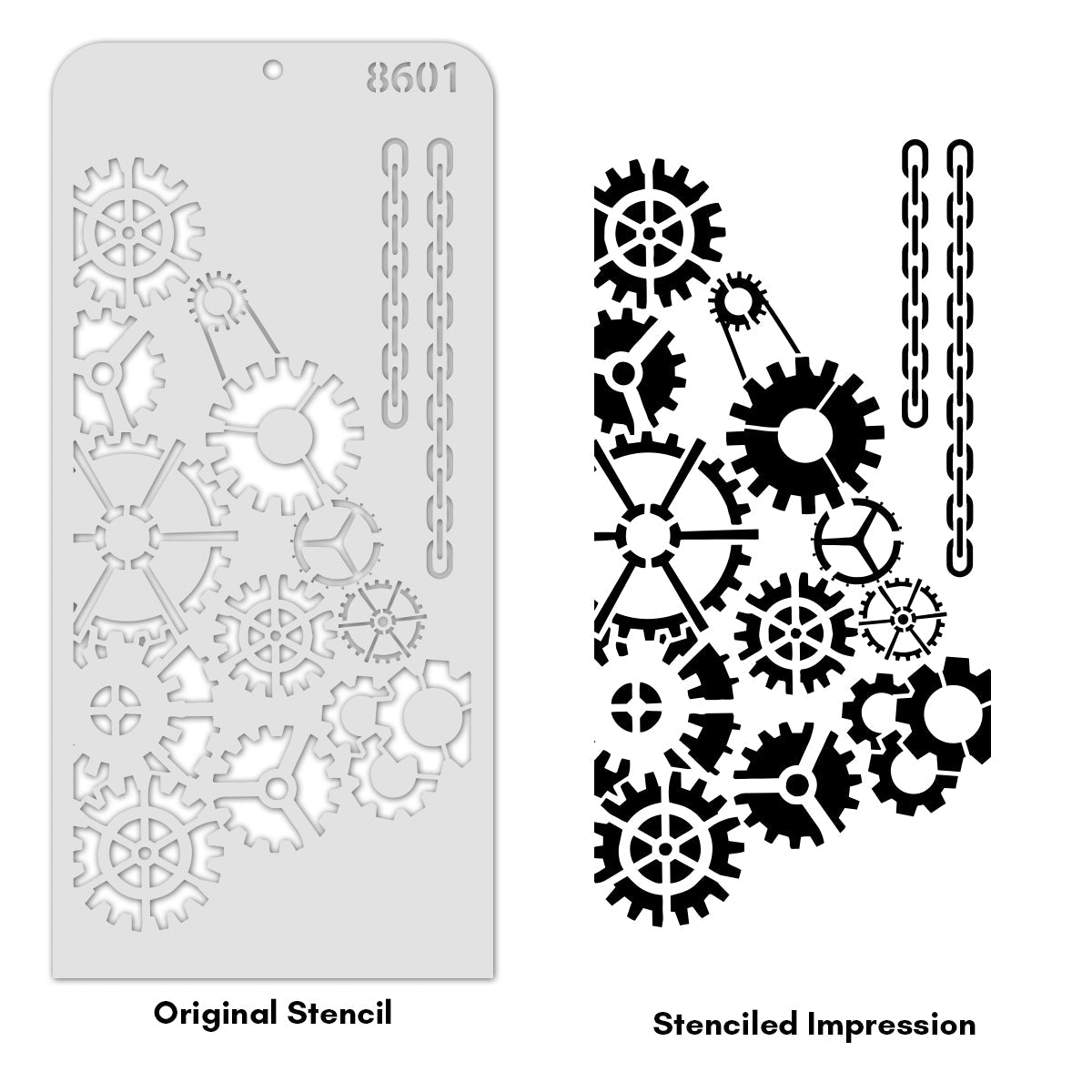 iCraft Multi-Surface Stencils - Perfect for Walls, DIY & Resin Art Projects | Reusable | Layering 4" x 8" Stencil-8601