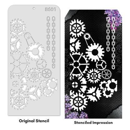 iCraft Multi-Surface Stencils - Perfect for Walls, DIY & Resin Art Projects | Reusable | Layering 4" x 8" Stencil-8601