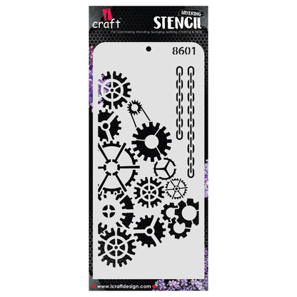 iCraft Multi-Surface Stencils - Perfect for Walls, DIY & Resin Art Projects | Reusable | Layering 4" x 8" Stencil-8601
