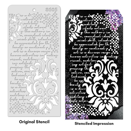 iCraft Multi-Surface Stencils - Perfect for Walls, DIY & Resin Art Projects | Reusable | Layering 4" x 8" Stencil-8605
