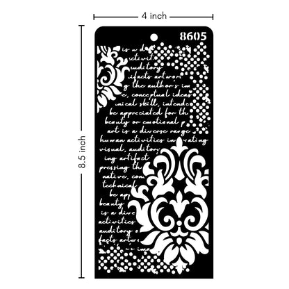 iCraft Multi-Surface Stencils - Perfect for Walls, DIY & Resin Art Projects | Reusable | Layering 4" x 8" Stencil-8605