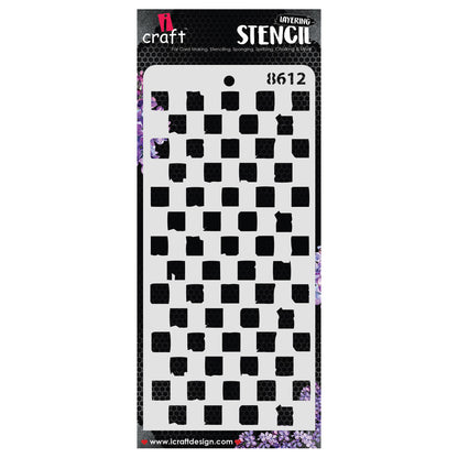 iCraft Multi-Surface Stencils - Perfect for Walls, DIY & Resin Art Projects | Reusable | Layering 4" x 8" Stencil-8612