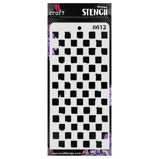 iCraft Multi-Surface Stencils - Perfect for Walls, DIY & Resin Art Projects | Reusable | Layering 4" x 8" Stencil-8612