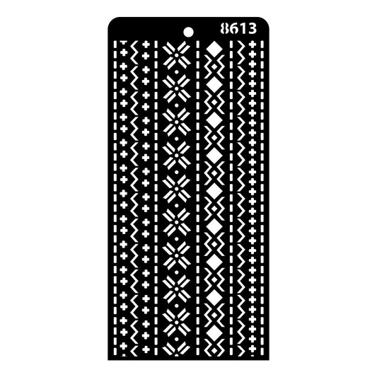 iCraft Multi-Surface Stencils - Perfect for Walls, DIY & Resin Art Projects | Reusable | Layering 4" x 8" Stencil-8613