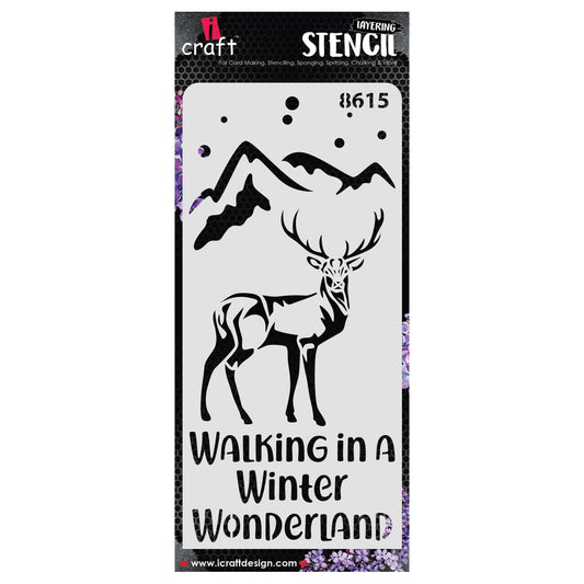 iCraft Multi-Surface Stencils - Perfect for Walls, DIY & Resin Art Projects | Reusable | Layering 4" x 8" Stencil-8615