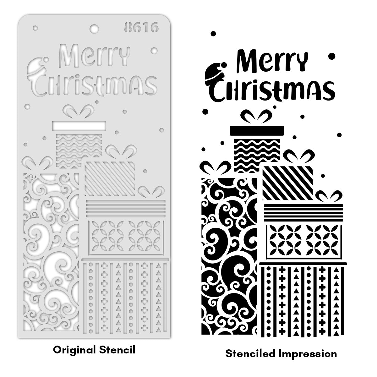 iCraft Multi-Surface Stencils - Perfect for Walls, DIY & Resin Art Projects | Reusable | Layering 4" x 8" Stencil-8616