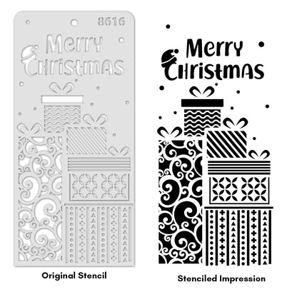 iCraft Multi-Surface Stencils - Perfect for Walls, DIY & Resin Art Projects | Reusable | Layering 4" x 8" Stencil-8616