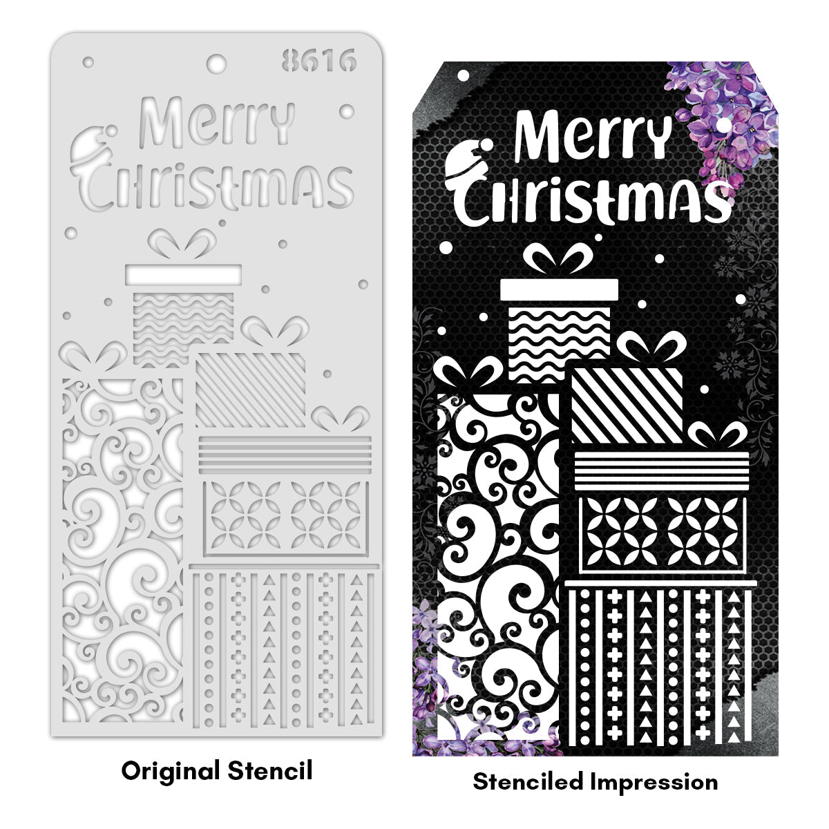 iCraft Multi-Surface Stencils - Perfect for Walls, DIY & Resin Art Projects | Reusable | Layering 4" x 8" Stencil-8616