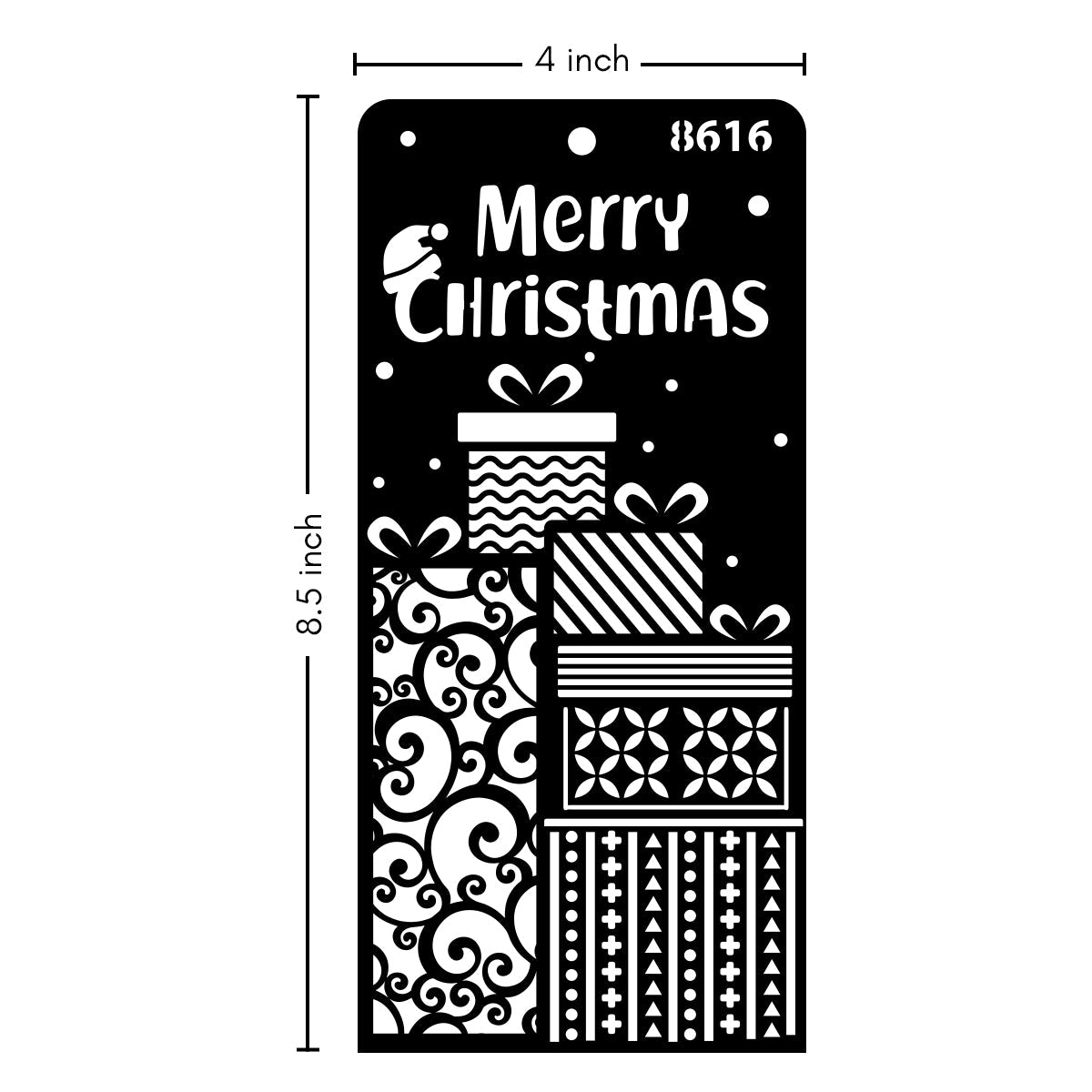 iCraft Multi-Surface Stencils - Perfect for Walls, DIY & Resin Art Projects | Reusable | Layering 4" x 8" Stencil-8616