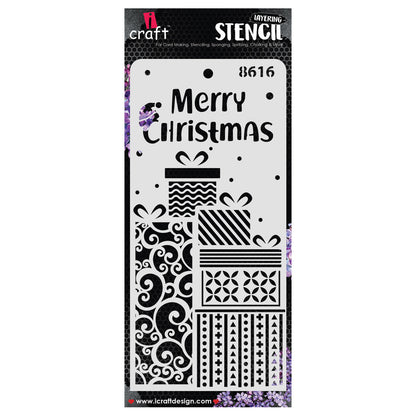 iCraft Multi-Surface Stencils - Perfect for Walls, DIY & Resin Art Projects | Reusable | Layering 4" x 8" Stencil-8616