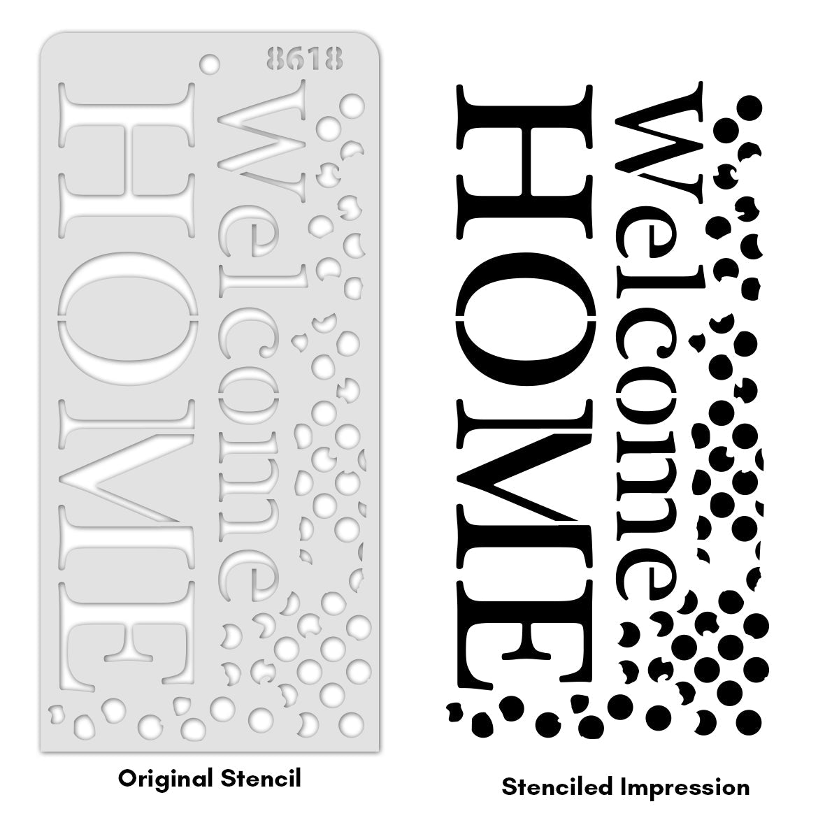 iCraft Multi-Surface Stencils - Perfect for Walls, DIY & Resin Art Projects | Reusable | Layering 4" x 8" Stencil-8618