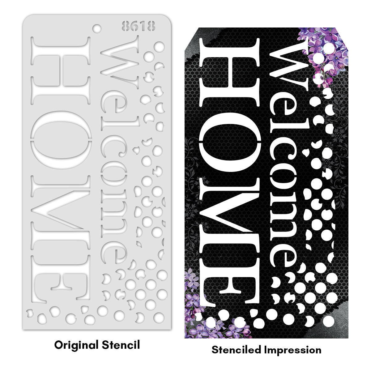 iCraft Multi-Surface Stencils - Perfect for Walls, DIY & Resin Art Projects | Reusable | Layering 4" x 8" Stencil-8618