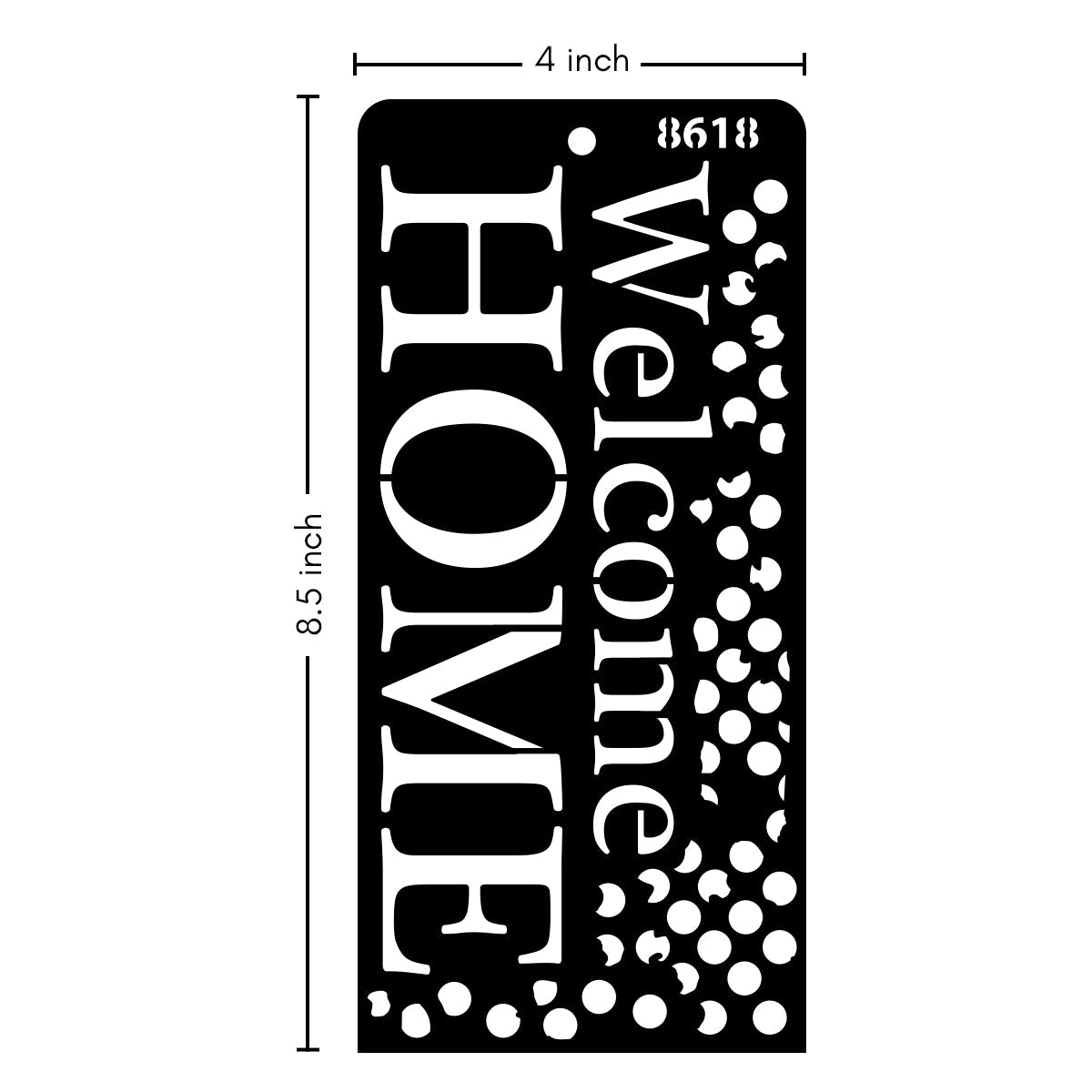 iCraft Multi-Surface Stencils - Perfect for Walls, DIY & Resin Art Projects | Reusable | Layering 4" x 8" Stencil-8618