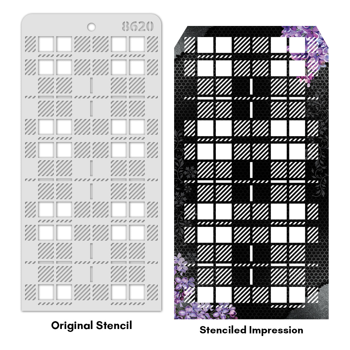 iCraft Multi-Surface Stencils - Perfect for Walls, DIY & Resin Art Projects | Reusable | Layering 4" x 8" Stencil-8620
