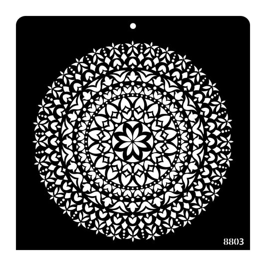 iCraft Multi-Surface Stencils - Perfect for Walls, DIY & Resin Art Projects | Reusable |12" x 12" Stencil-8803