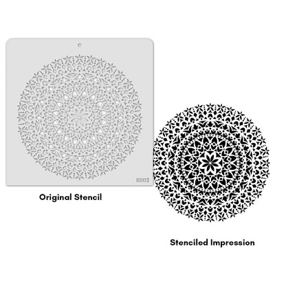 iCraft Multi-Surface Stencils - Perfect for Walls, DIY & Resin Art Projects | Reusable |12" x 12" Stencil-8803