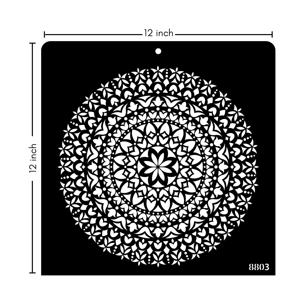 iCraft Multi-Surface Stencils - Perfect for Walls, DIY & Resin Art Projects | Reusable |12" x 12" Stencil-8803