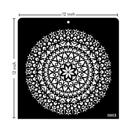 iCraft Multi-Surface Stencils - Perfect for Walls, DIY & Resin Art Projects | Reusable |12" x 12" Stencil-8803