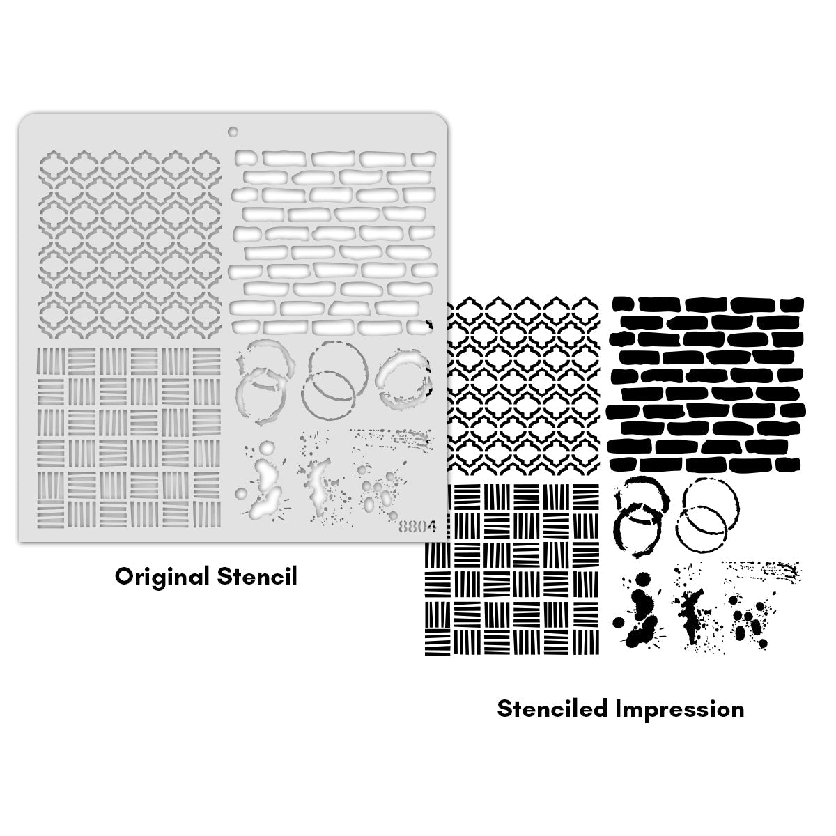 iCraft Multi-Surface Stencils - Perfect for Walls, DIY & Resin Art Projects | Reusable |12" x 12" Stencil-8804