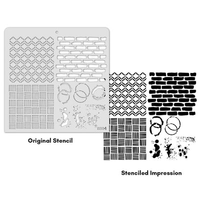 iCraft Multi-Surface Stencils - Perfect for Walls, DIY & Resin Art Projects | Reusable |12" x 12" Stencil-8804