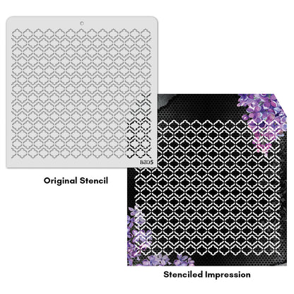 iCraft Multi-Surface Stencils - Perfect for Walls, DIY & Resin Art Projects | Reusable |12" x 12" Stencil-8805