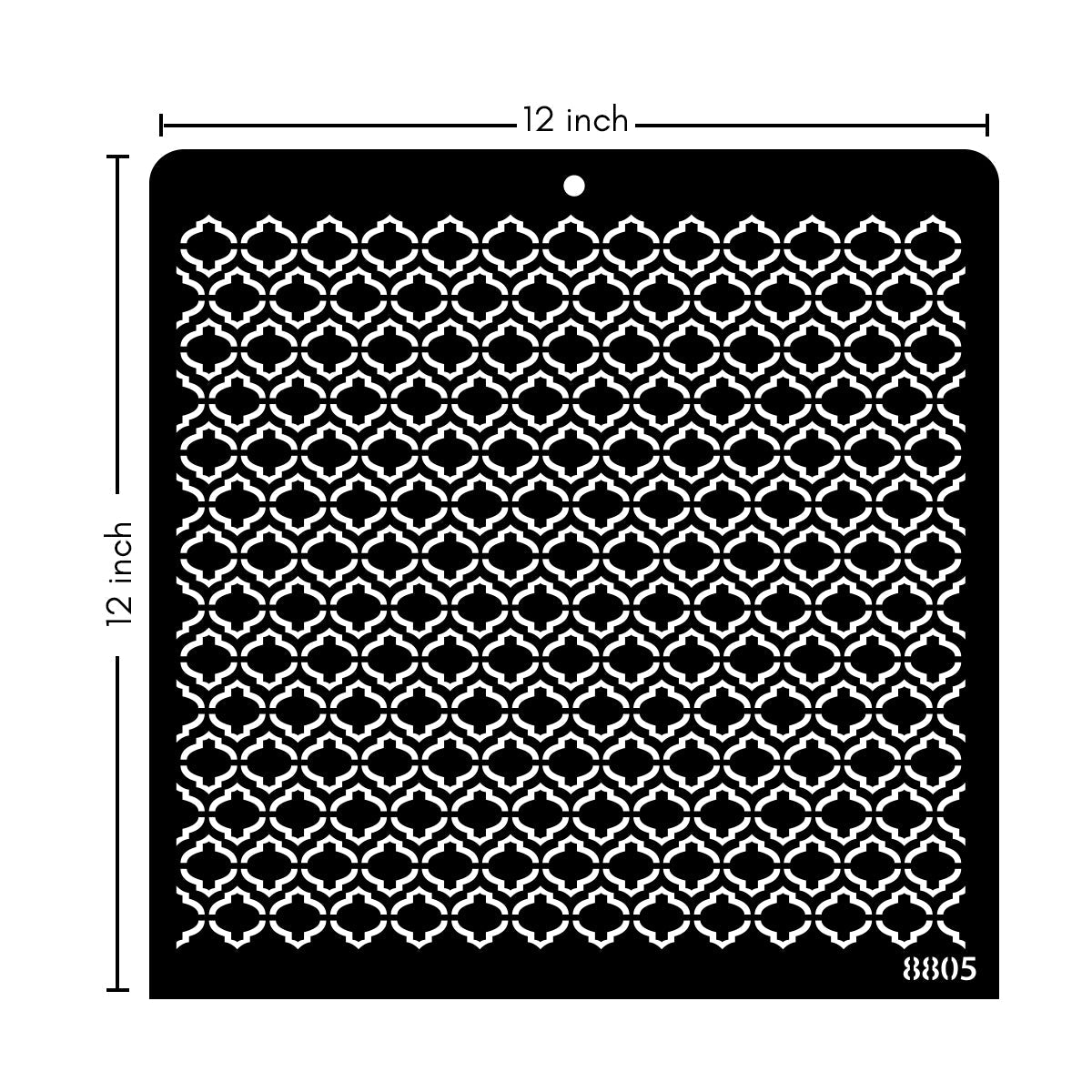 iCraft Multi-Surface Stencils - Perfect for Walls, DIY & Resin Art Projects | Reusable |12" x 12" Stencil-8805