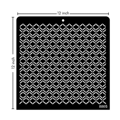 iCraft Multi-Surface Stencils - Perfect for Walls, DIY & Resin Art Projects | Reusable |12" x 12" Stencil-8805