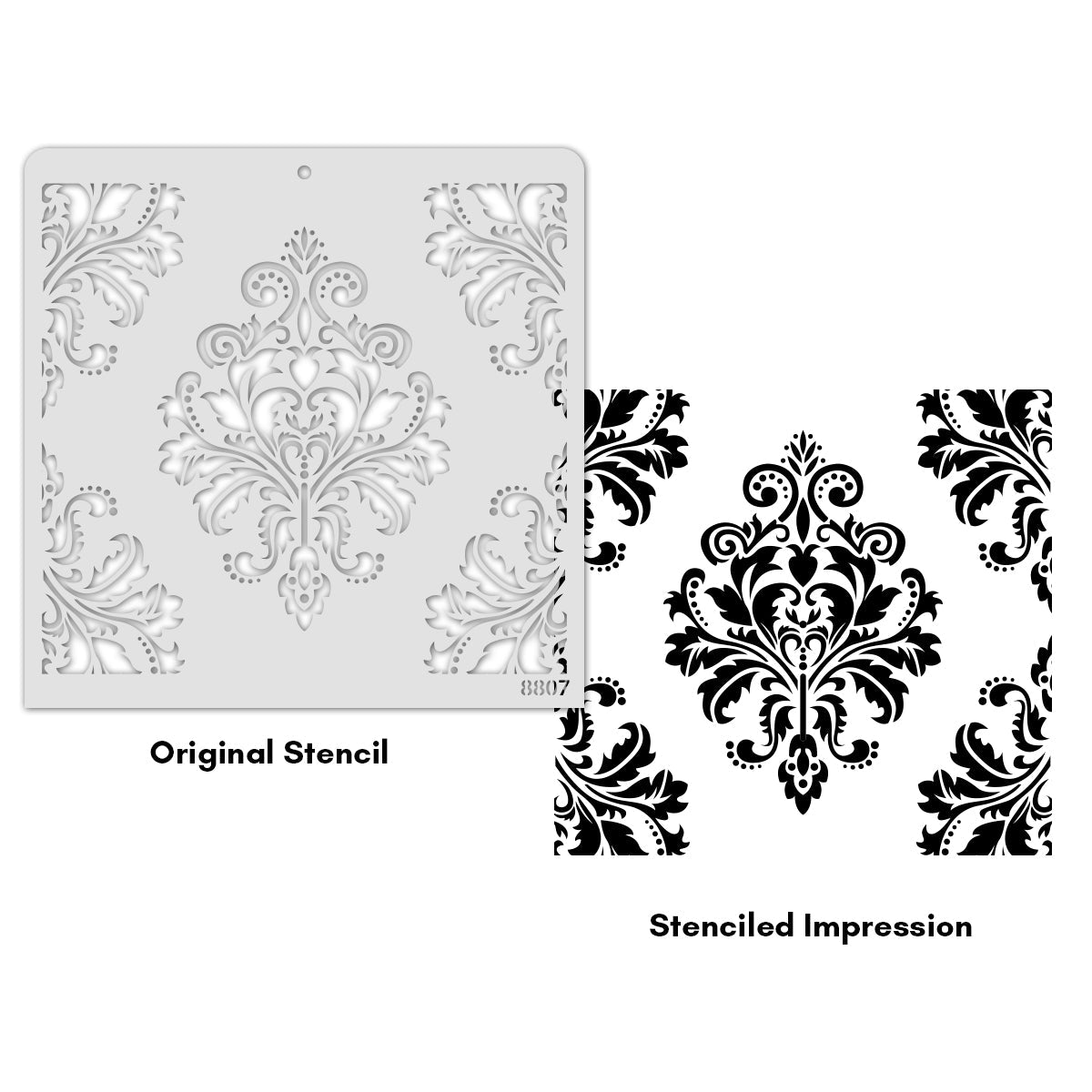 iCraft Multi-Surface Stencils - Perfect for Walls, DIY & Resin Art Projects | Reusable |12" x 12" Stencil-8807