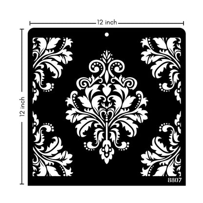 iCraft Multi-Surface Stencils - Perfect for Walls, DIY & Resin Art Projects | Reusable |12" x 12" Stencil-8807
