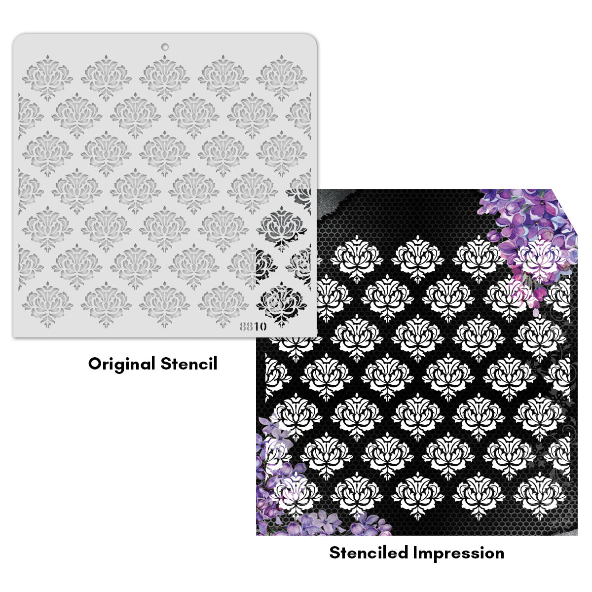 iCraft Multi-Surface Stencils - Perfect for Walls, DIY & Resin Art Projects | Reusable |12" x 12" Stencil-8810