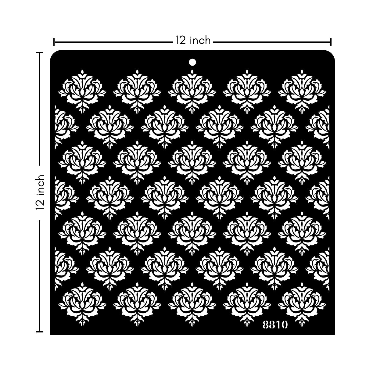 iCraft Multi-Surface Stencils - Perfect for Walls, DIY & Resin Art Projects | Reusable |12" x 12" Stencil-8810