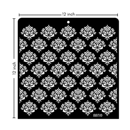 iCraft Multi-Surface Stencils - Perfect for Walls, DIY & Resin Art Projects | Reusable |12" x 12" Stencil-8810