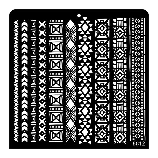 iCraft Multi-Surface Stencils - Perfect for Walls, DIY & Resin Art Projects | Reusable |12" x 12" Stencil-8812