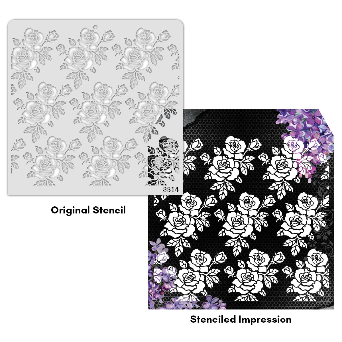 iCraft Multi-Surface Stencils - Perfect for Walls, DIY & Resin Art Projects | Reusable |12" x 12" Stencil-8814
