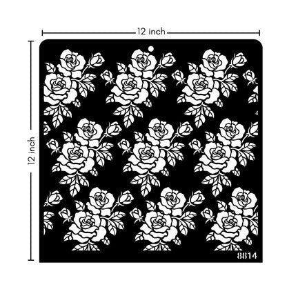 iCraft Multi-Surface Stencils - Perfect for Walls, DIY & Resin Art Projects | Reusable |12" x 12" Stencil-8814