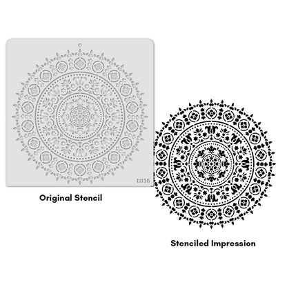 iCraft Multi-Surface Stencils - Perfect for Walls, DIY & Resin Art Projects | Reusable |12" x 12" Stencil-8816