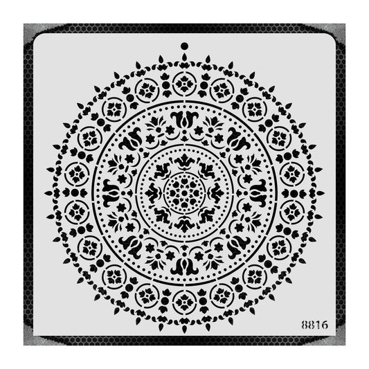 iCraft Multi-Surface Stencils - Perfect for Walls, DIY & Resin Art Projects | Reusable |12" x 12" Stencil-8816