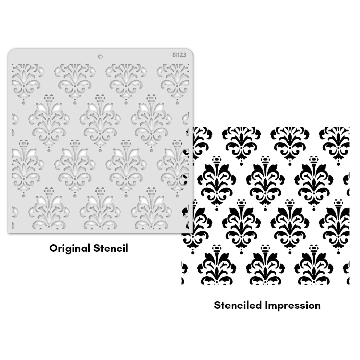 iCraft Multi-Surface Stencils - Perfect for Walls, DIY & Resin Art Projects | Reusable |12" x 12" Stencil-8823