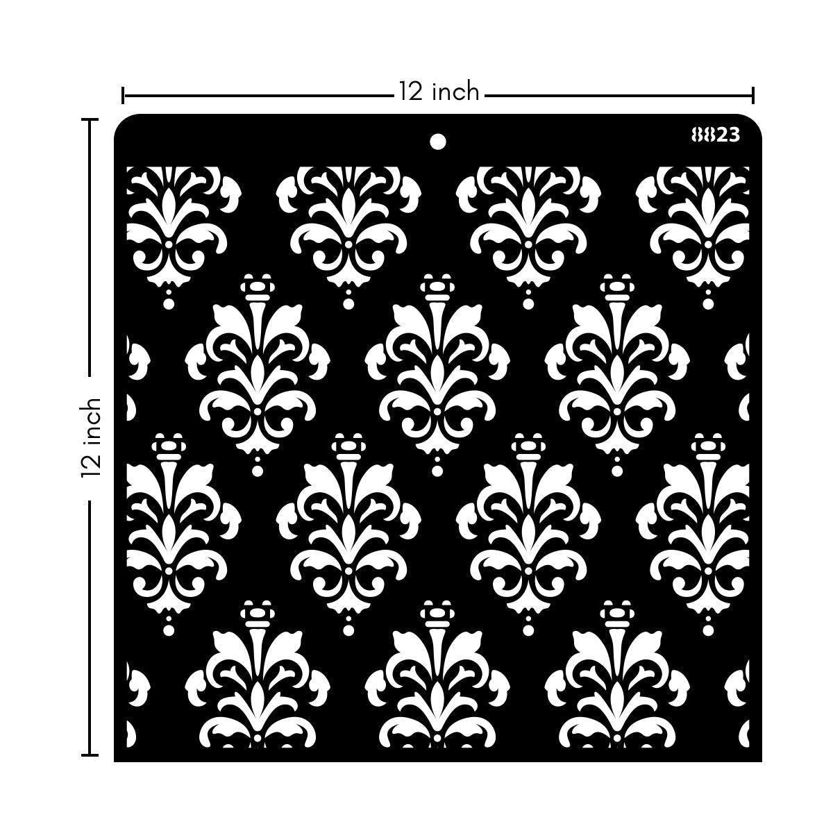 iCraft Multi-Surface Stencils - Perfect for Walls, DIY & Resin Art Projects | Reusable |12" x 12" Stencil-8823