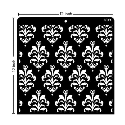 iCraft Multi-Surface Stencils - Perfect for Walls, DIY & Resin Art Projects | Reusable |12" x 12" Stencil-8823