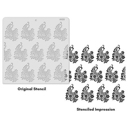 iCraft Multi-Surface Stencils - Perfect for Walls, DIY & Resin Art Projects | Reusable |12" x 12" Stencil-8825