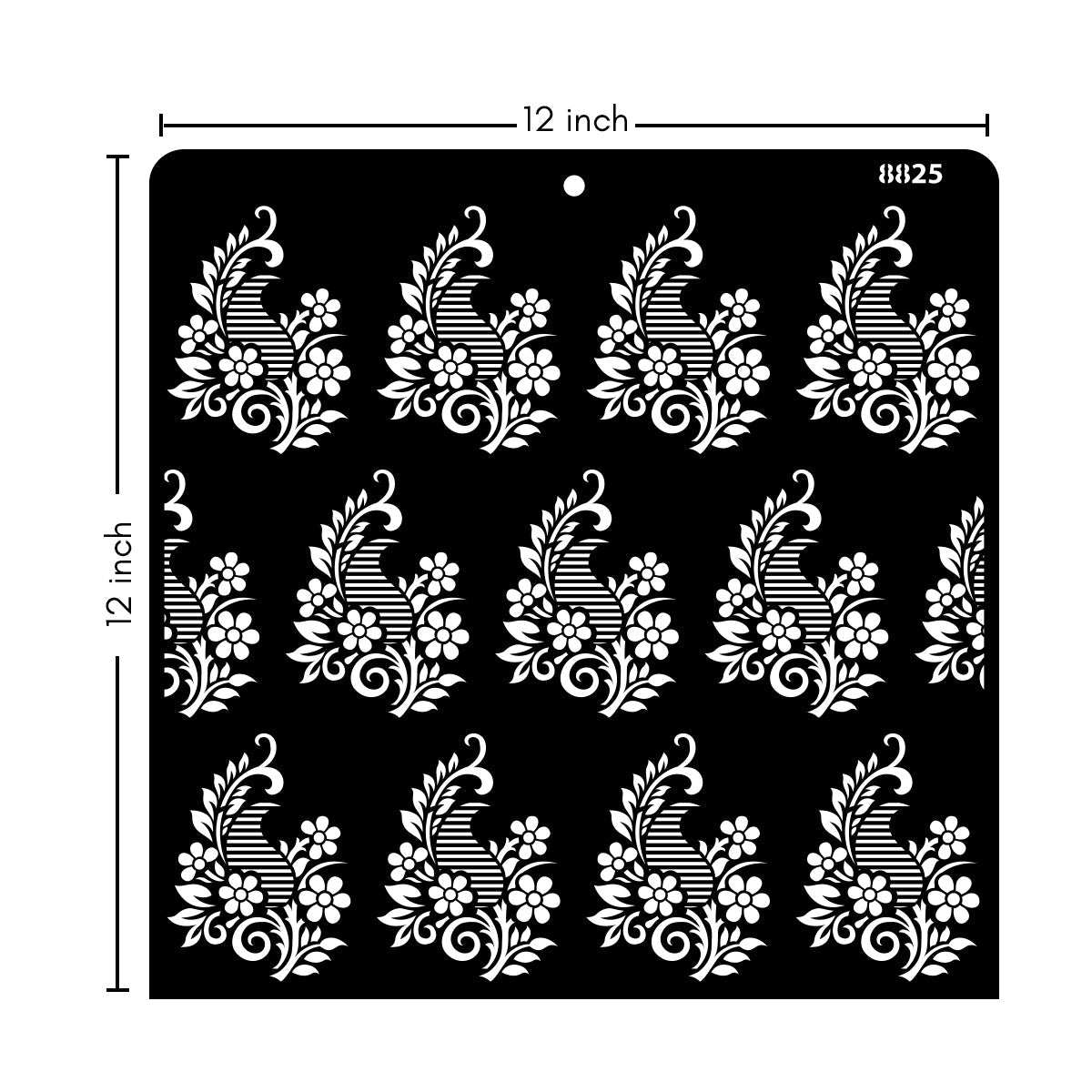 iCraft Multi-Surface Stencils - Perfect for Walls, DIY & Resin Art Projects | Reusable |12" x 12" Stencil-8825